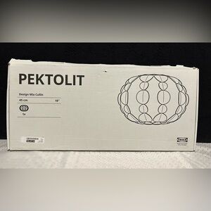 Ikea PEKTOLIT Ceiling Pendant Lamp Shade Decorative White 18" New 705.477.18